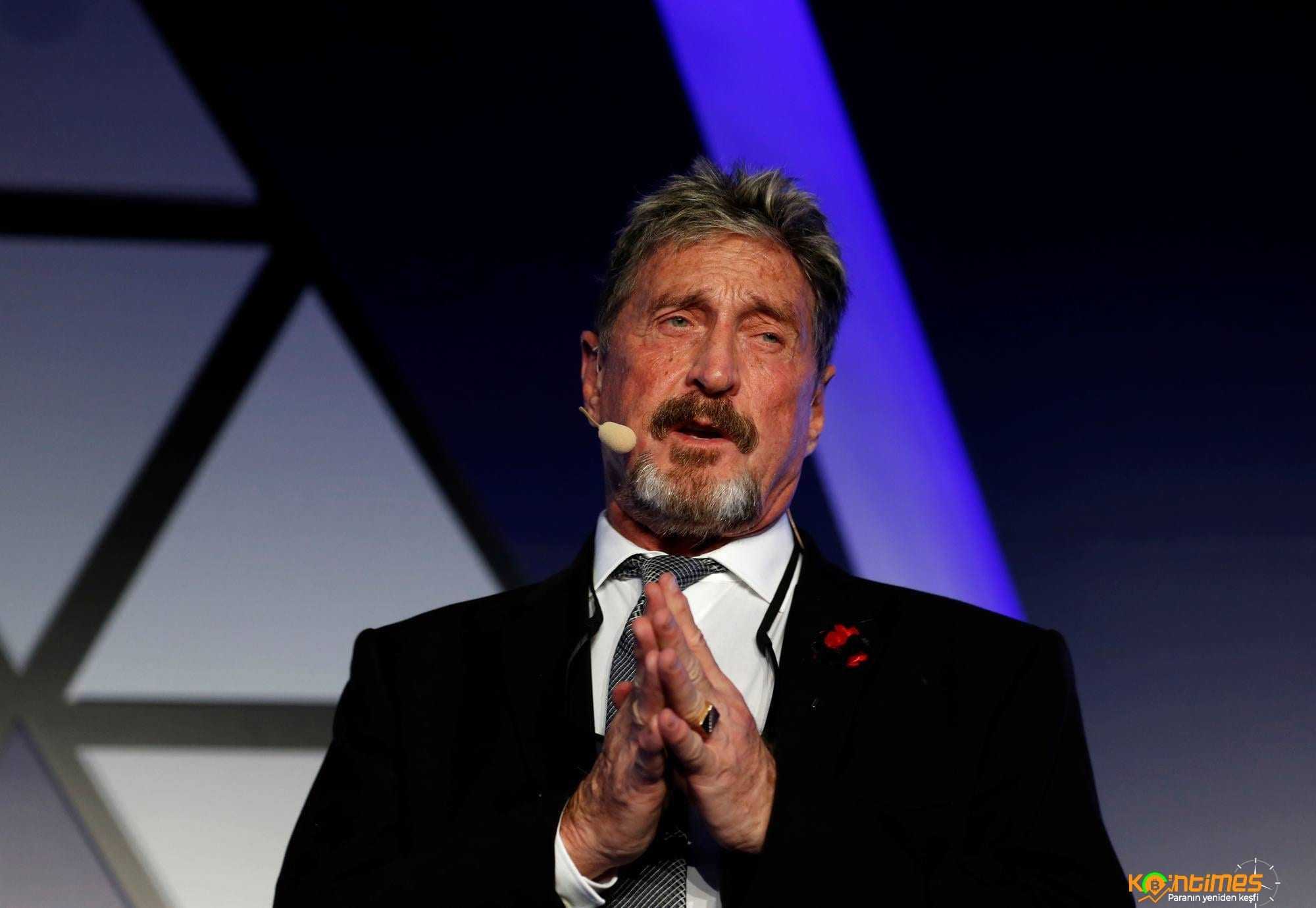 John McAfee, 8 Kasım'da McAfeeDEX'e Tron'u Ekleyecek