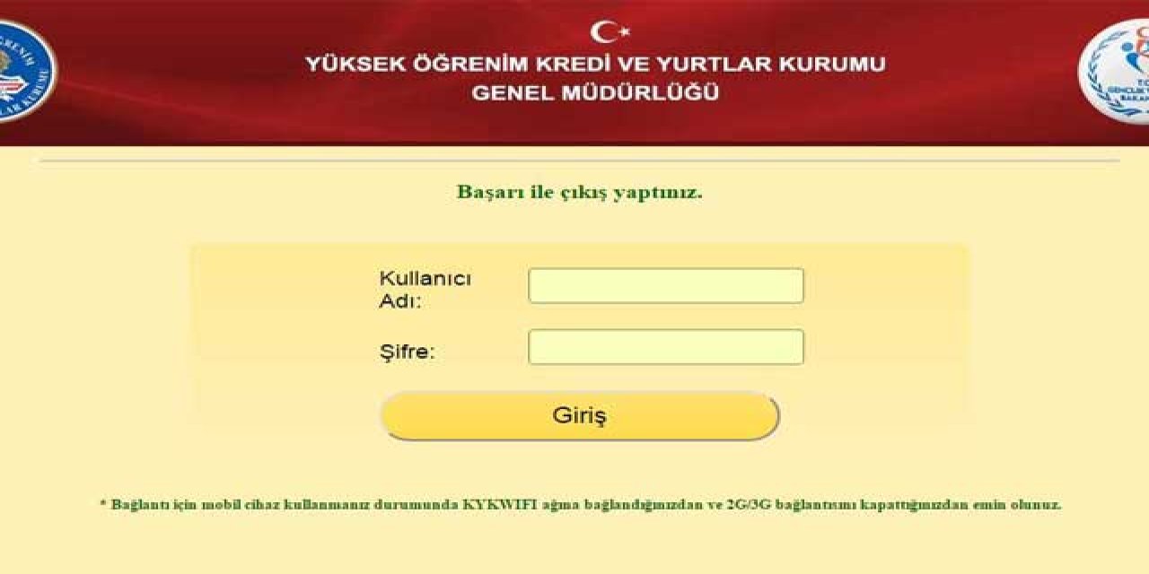 GSB WIFI Çıkış - KYK WİFİ Çıkış 2023