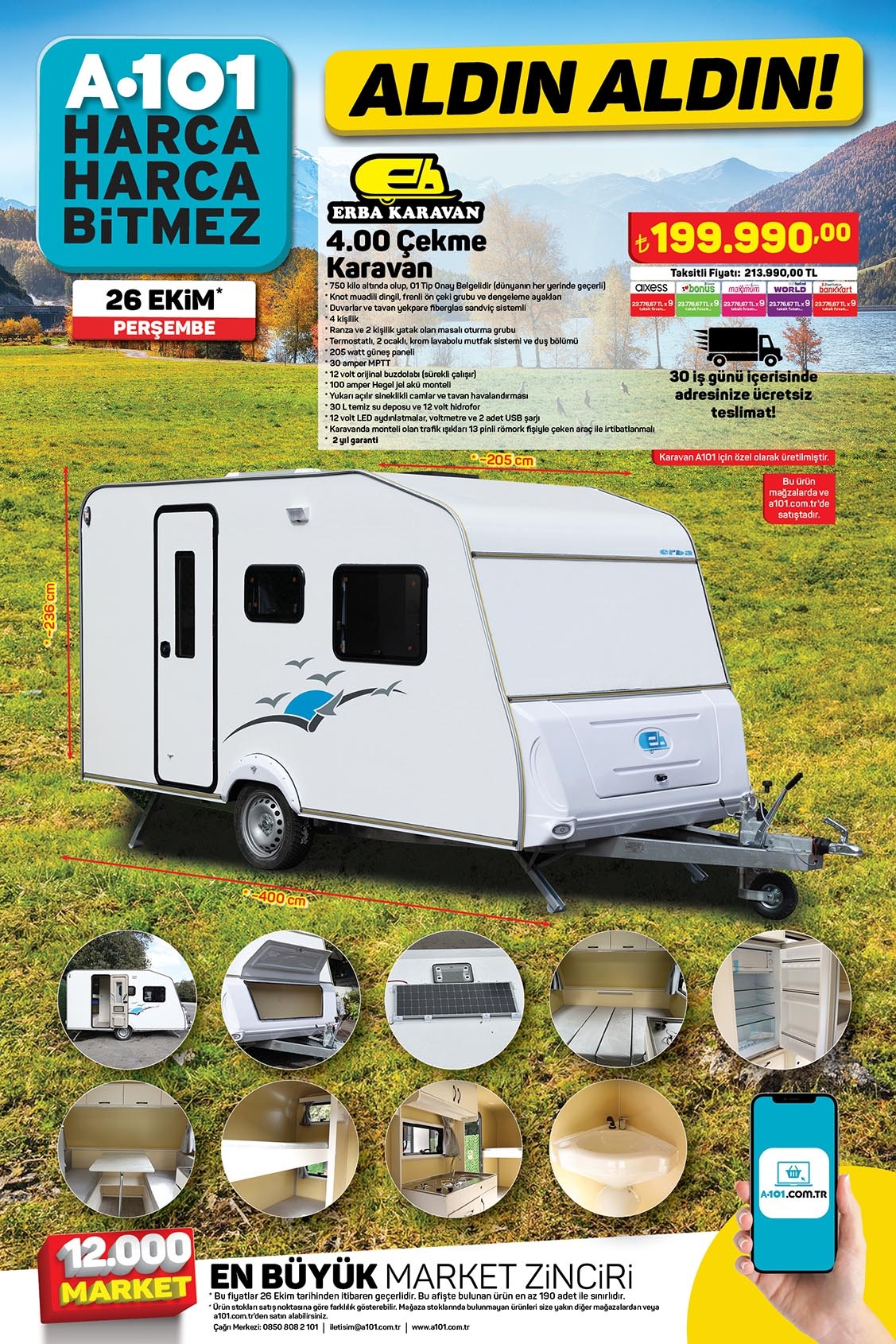 Karavan Hayaliniz A101 İle Gerçek Oluyor: 26 Ekim Aldın Aldın Kataloğunda Büyük Sürpriz!