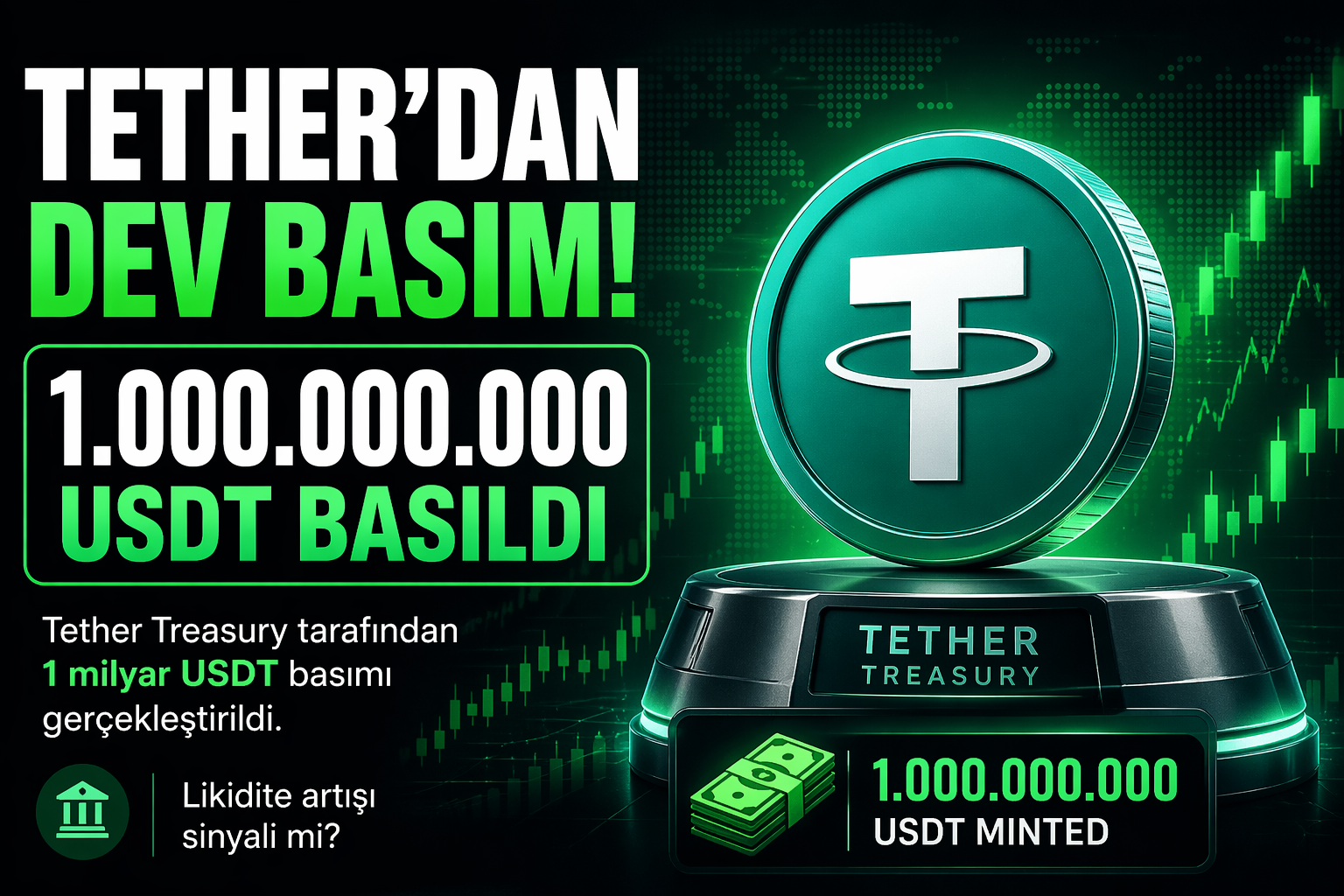 1 Milyar USDT Basıldı: Piyasada Yeni Dalga mı Geliyor?